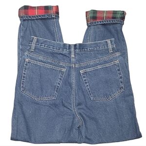 Burrylane Vntg 1990's Flannel Lined Jeans Women's Size 12 Straight Leg High-Rise